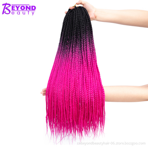 Box Braids Crochet Hair Small Synthetic Hair Extensions Dreadlocks 24 strands/pack Twist Crochet Braids Braiding Hair Long